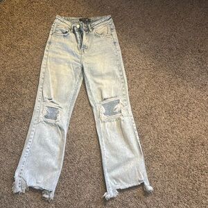 Acid wash risen jeans